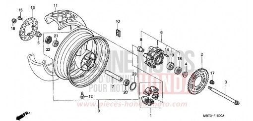 ROUE ARRIERE XL1000VY de 2000